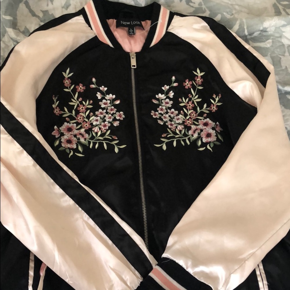 Floral bomber jacket